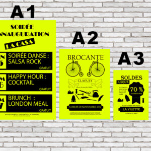 Affiche A4 fluo